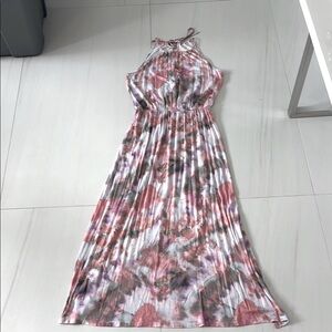 Multicolored Halter Maxi Sundress